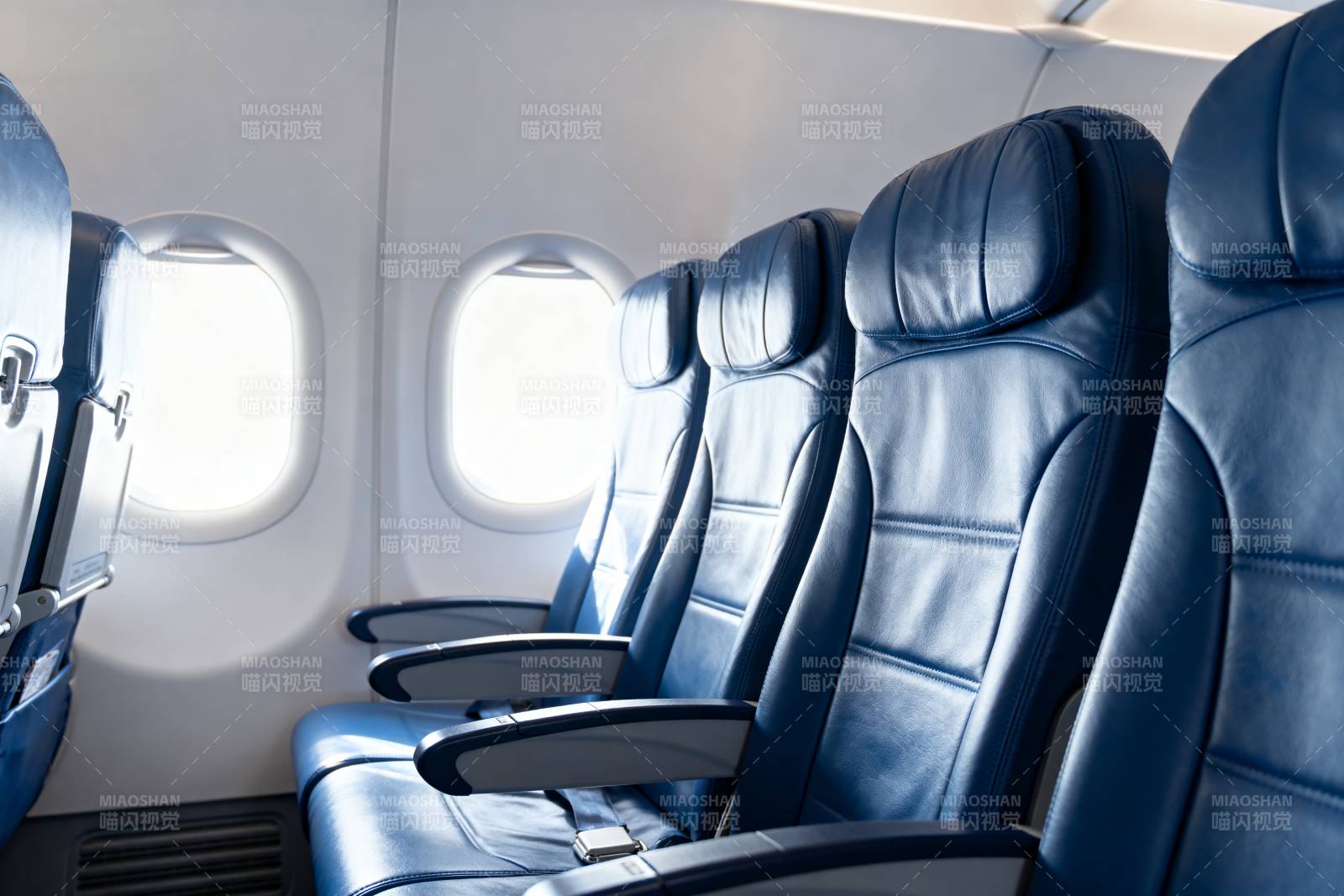 飞机客舱座椅特写图片