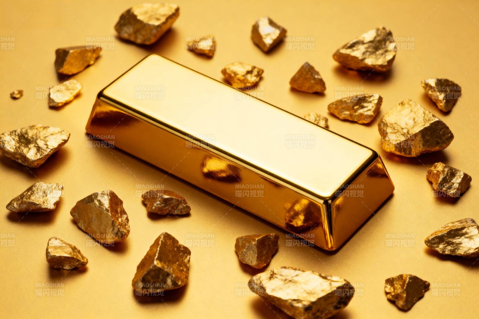 金条与金矿石图片