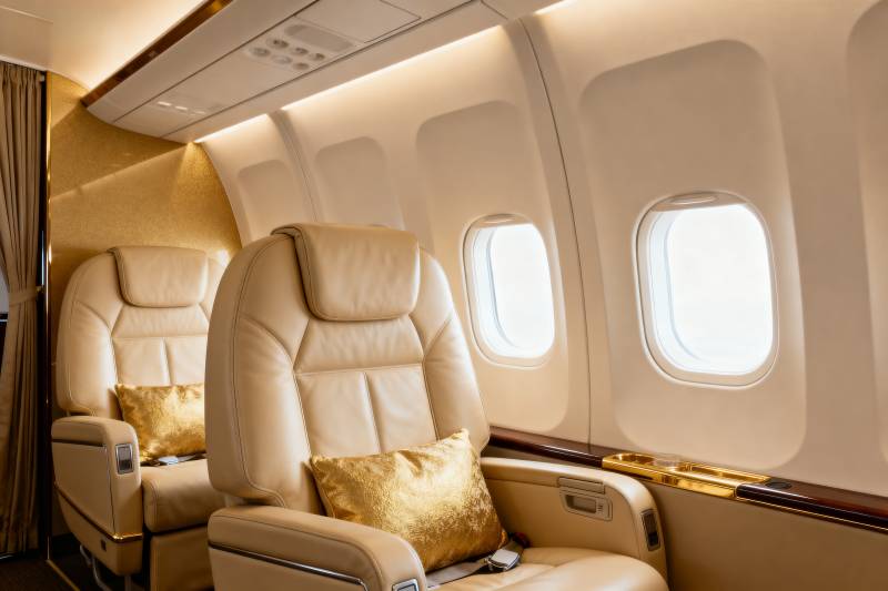 豪华飞机头等舱座椅图片