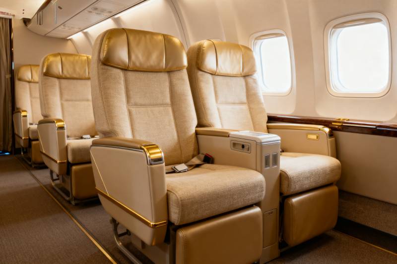 豪华飞机头等舱座椅图片