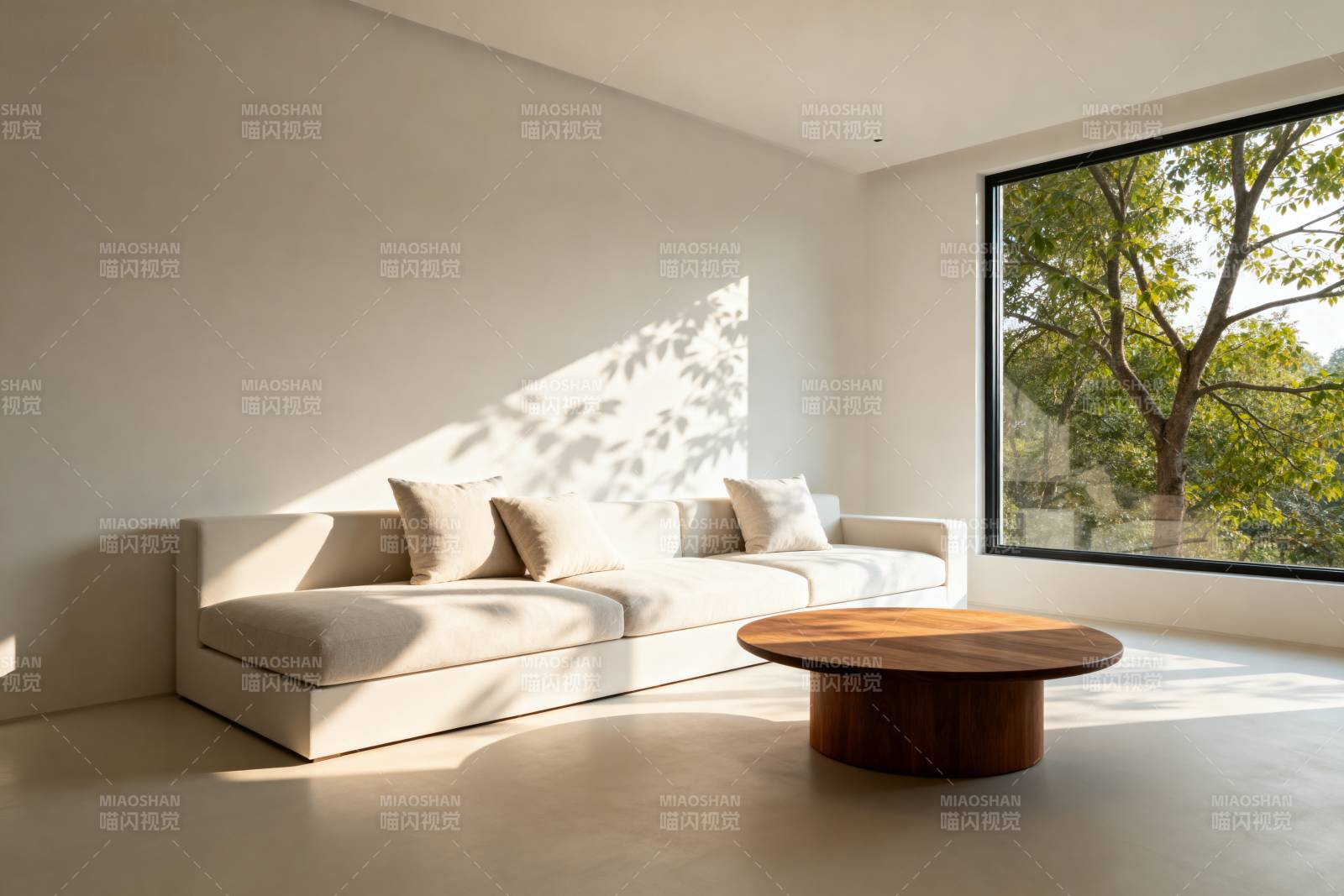 极简客厅光影之美图片