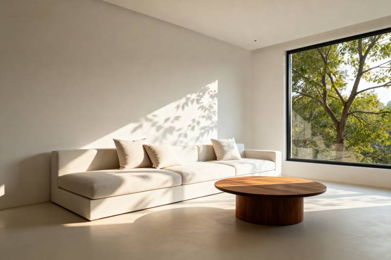 极简客厅光影之美图片