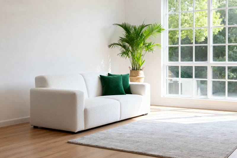 简约客厅绿植点缀图片