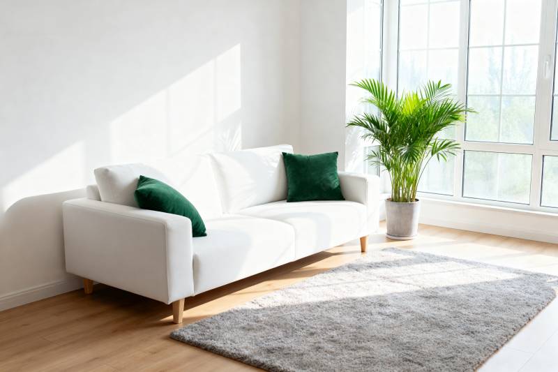 简约客厅绿植点缀图片