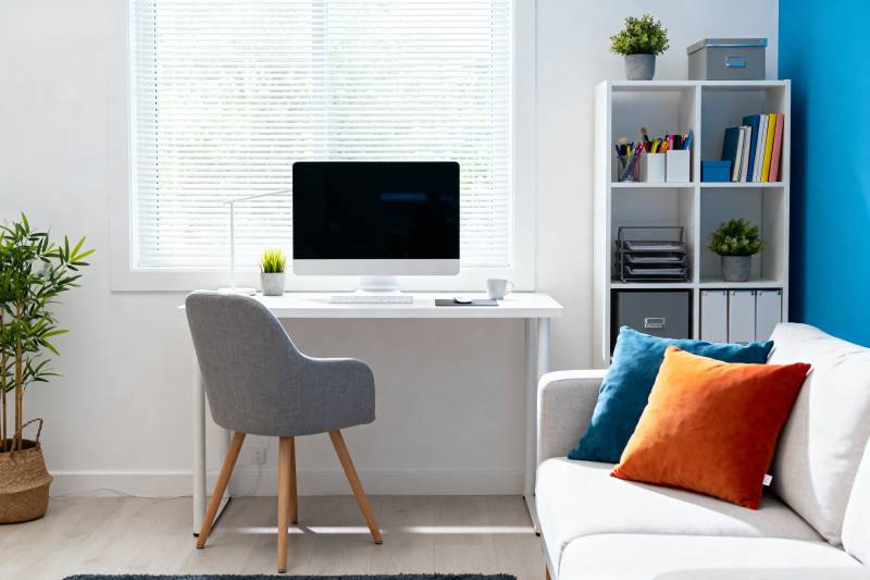 简约现代书房一角图片