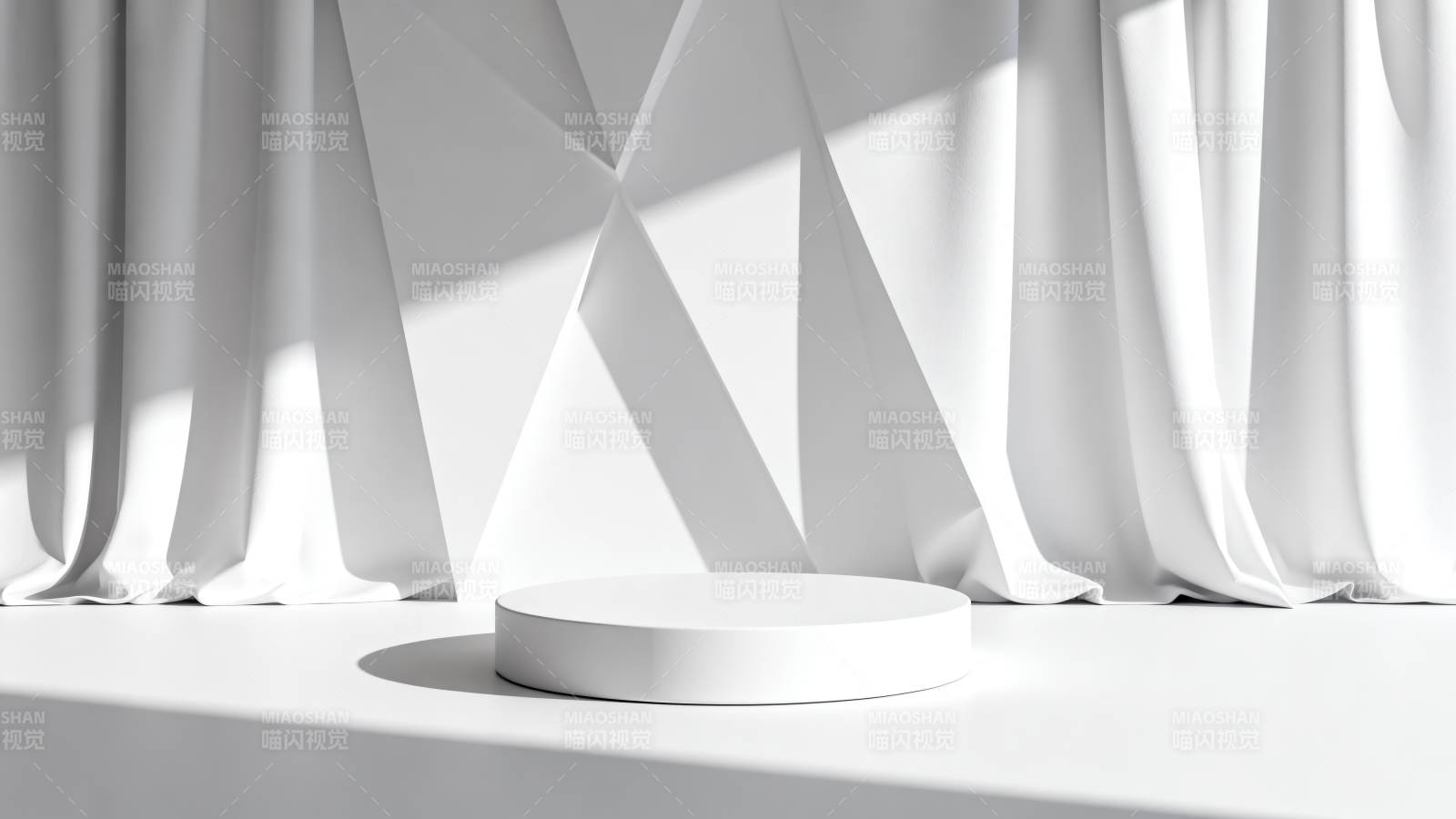 极简白幕舞台图片