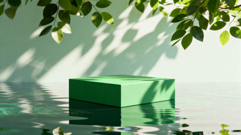 绿叶映水 静谧自然图片