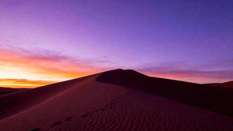 沙漠日落美景图片