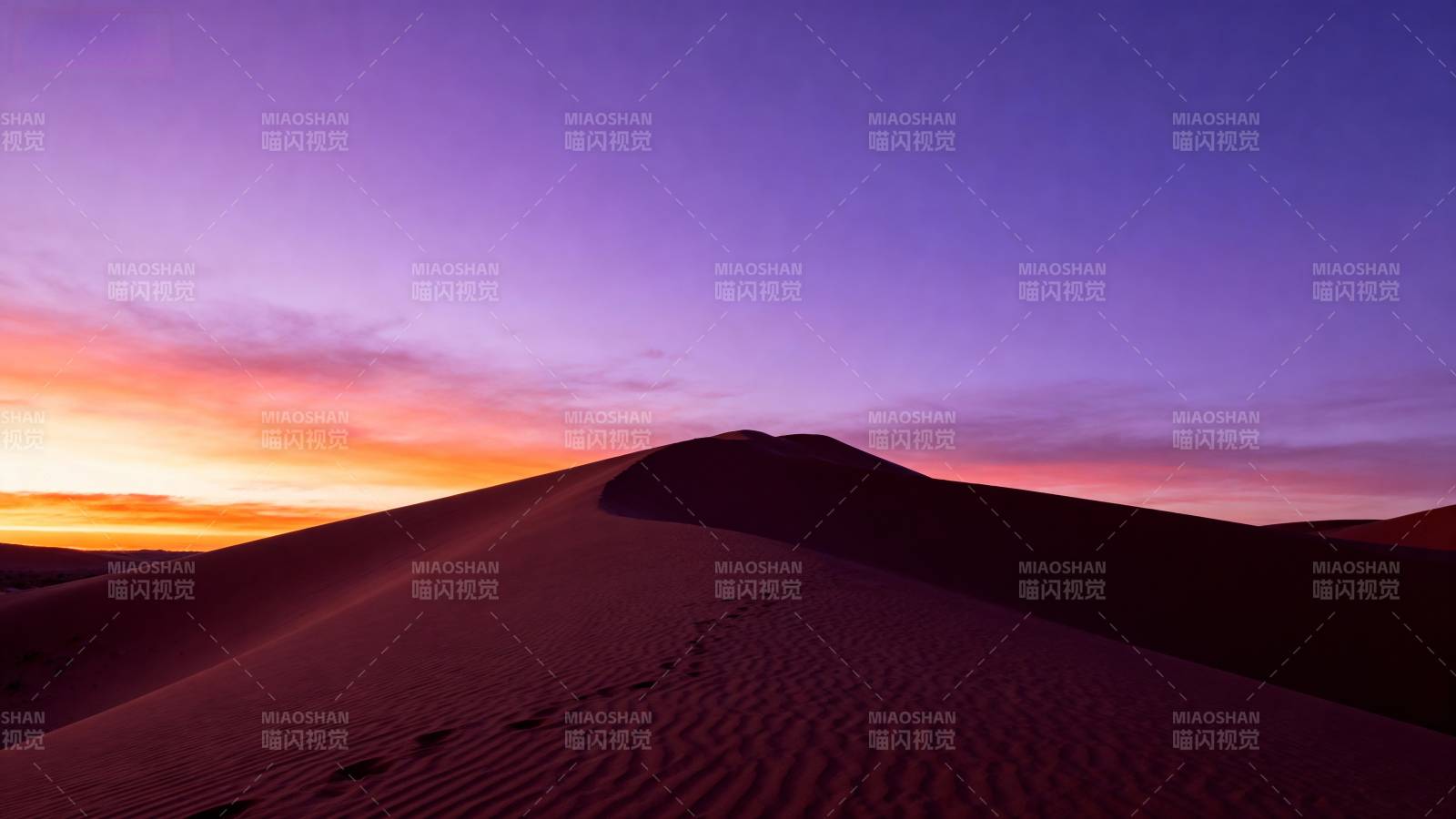 沙漠日落美景图片