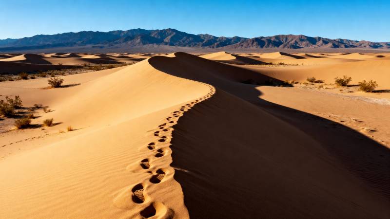 沙漠足迹图片