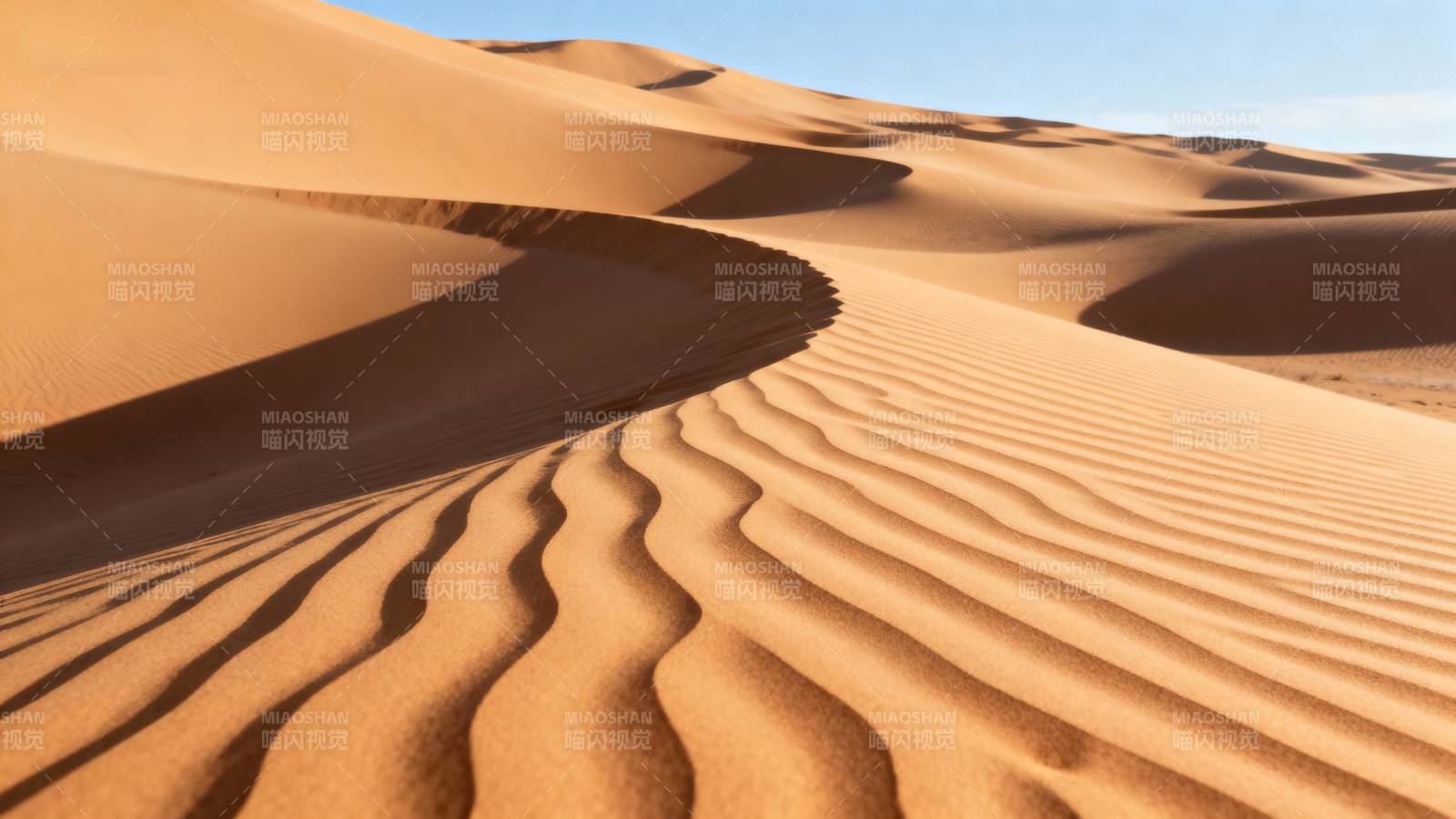 沙漠沙丘的波纹图片