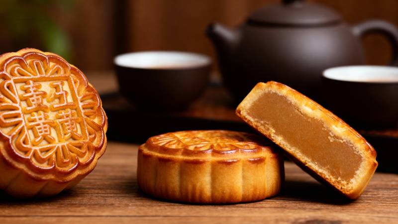 中秋月饼香浓诱人图片