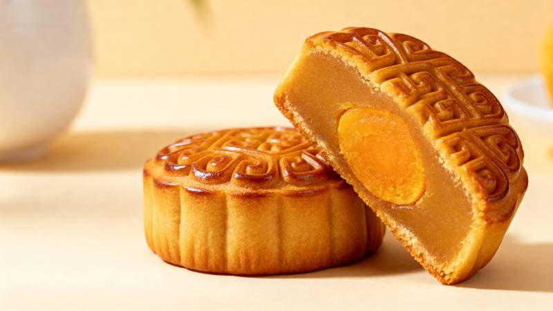 金黄月饼 香甜诱人图片