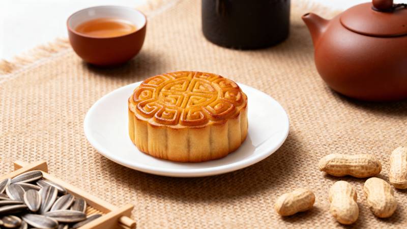 中秋月饼茶点图片