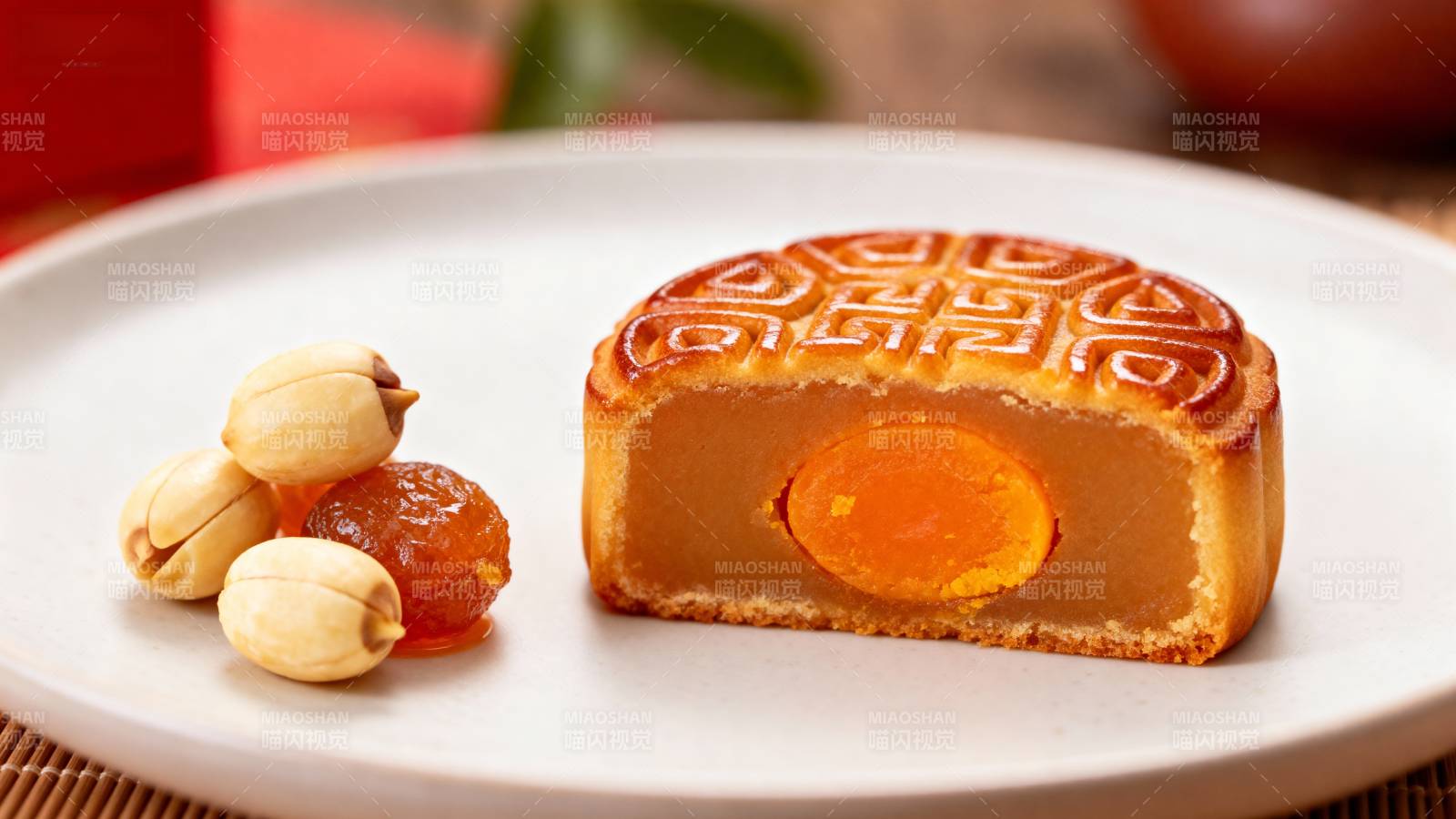 月饼切面展示图片