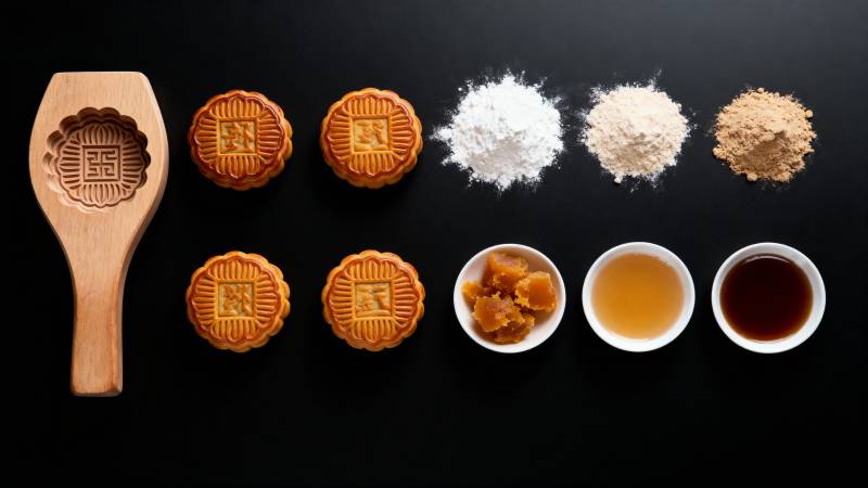 中秋月饼制作材料图片