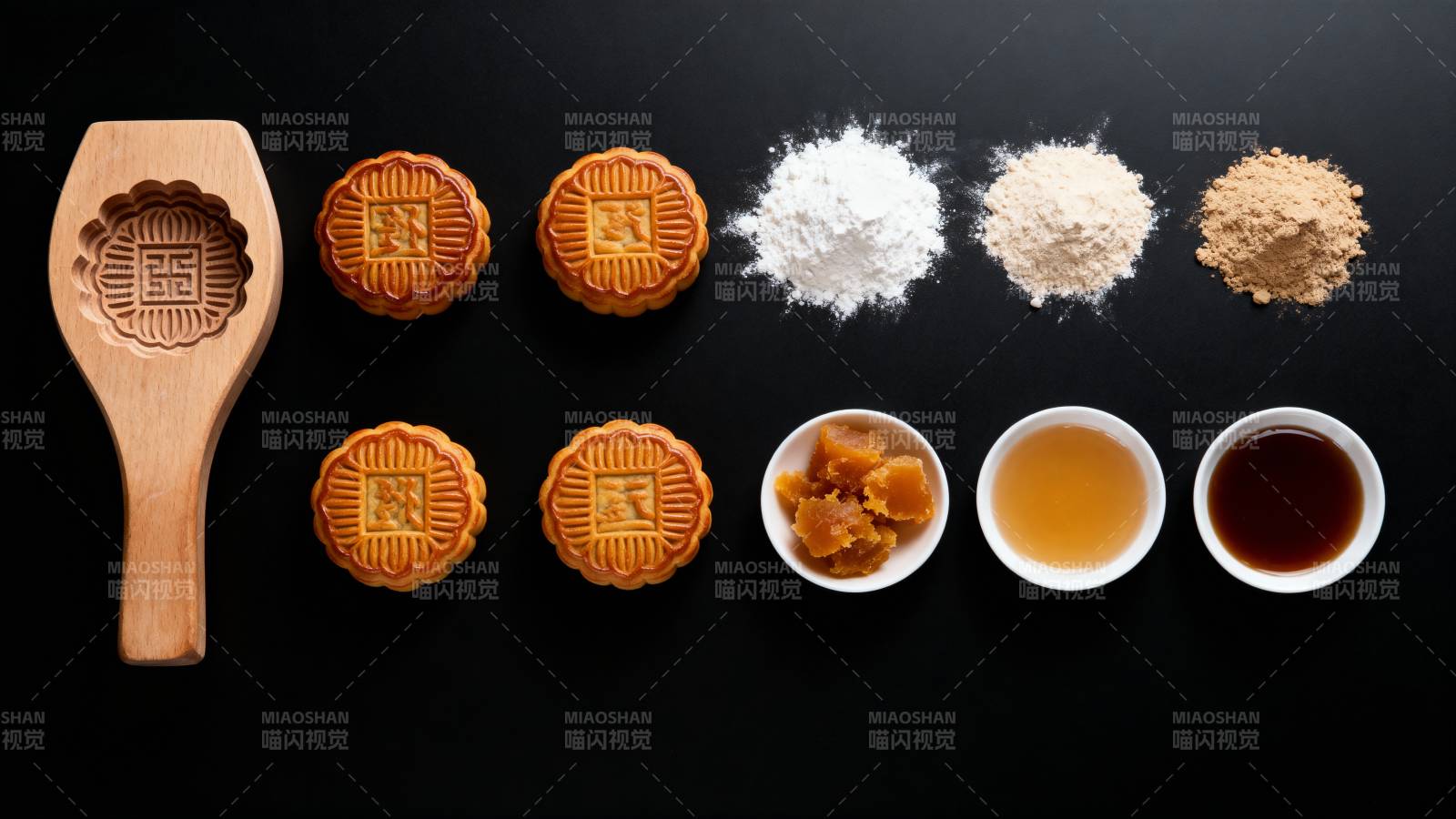 中秋月饼制作材料图片