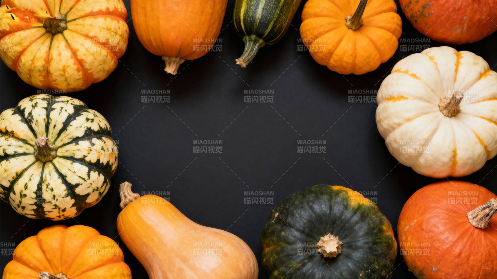 多彩南瓜围边图图片
