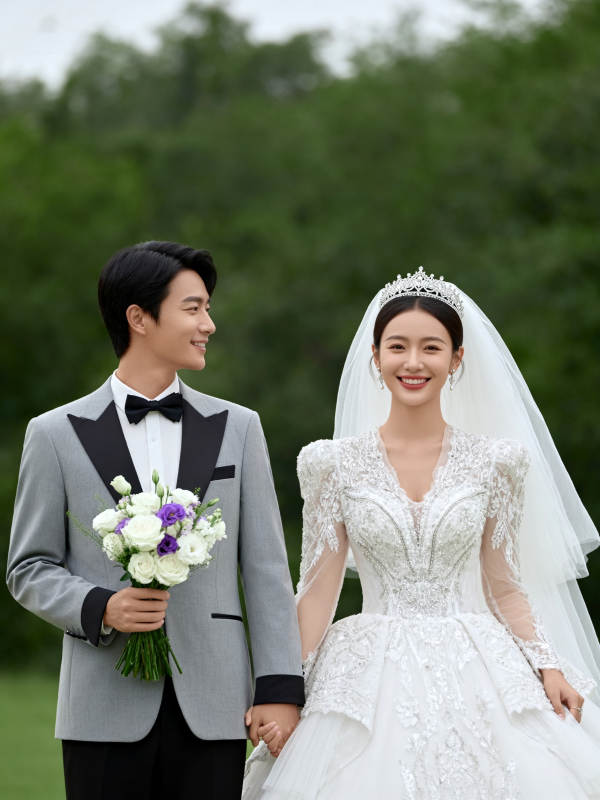 新人幸福婚礼瞬间图片