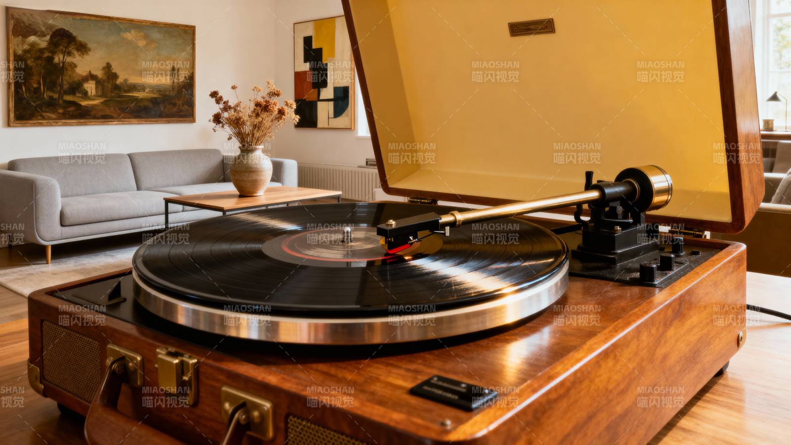 复古留声机播放中图片