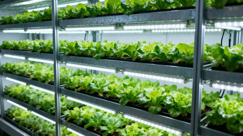 垂直农场绿叶菜图片