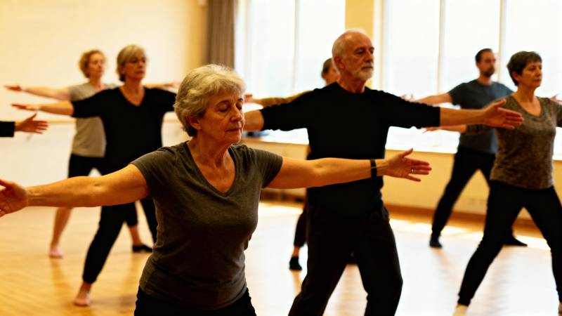 银发舞动健康生活图片