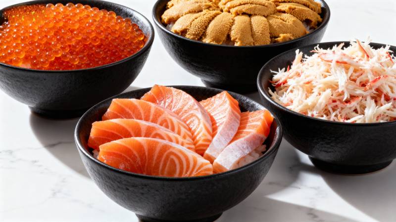 寿司食材拼盘图片