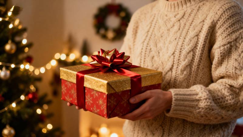 圣诞礼物温馨时刻图片