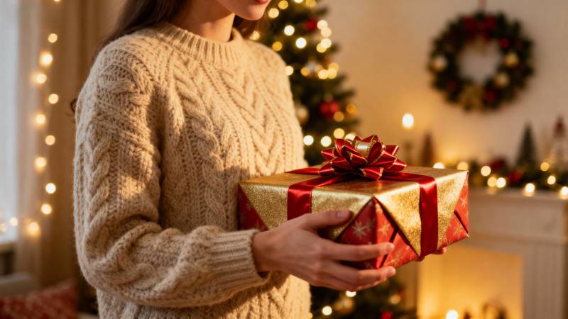 圣诞礼物温馨时刻图片