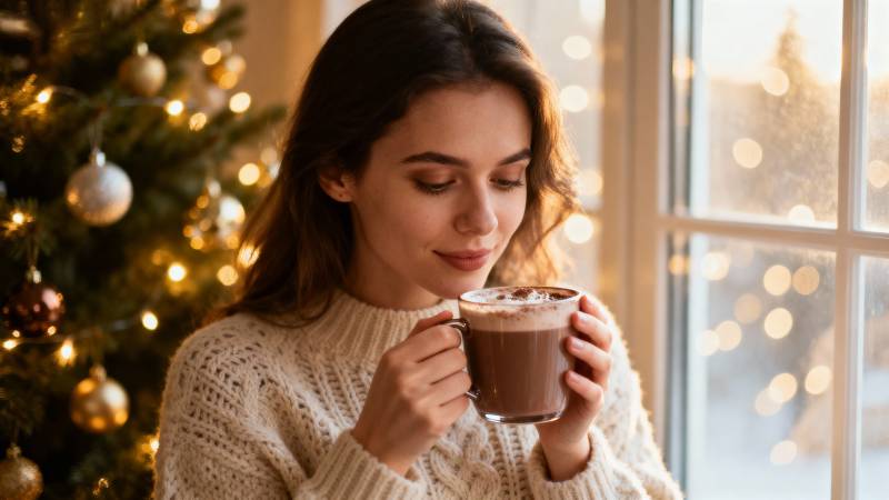 冬日暖饮 圣诞温馨图片
