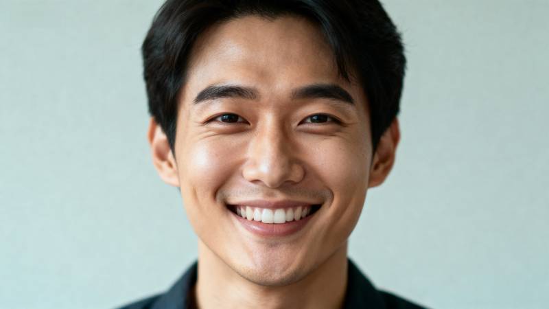 笑容灿烂的青年图片