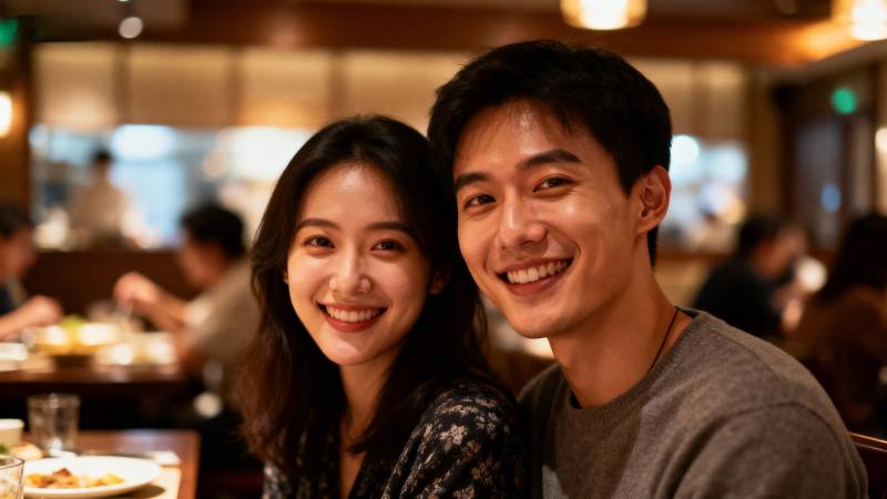 情侣餐厅共度时光图片