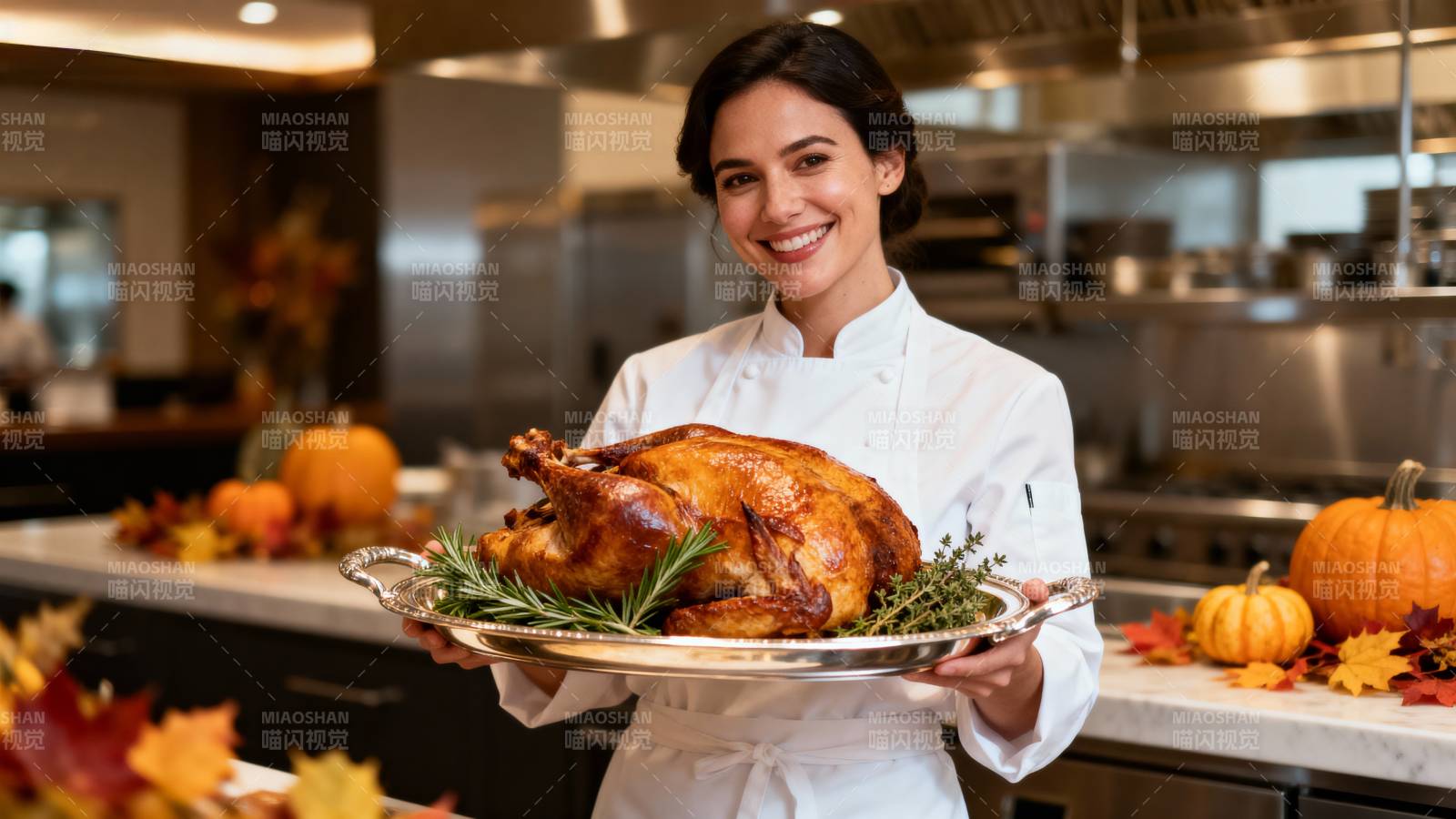 感恩节烤火鸡图片