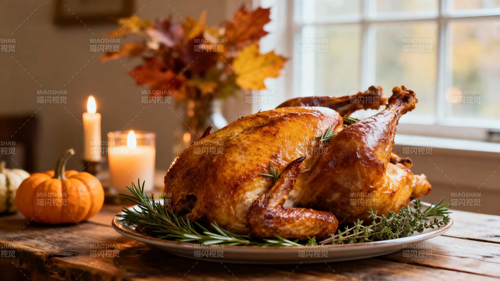 金秋烤火鸡盛宴图片