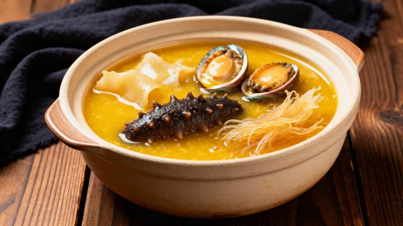 鲍鱼海参汤图片