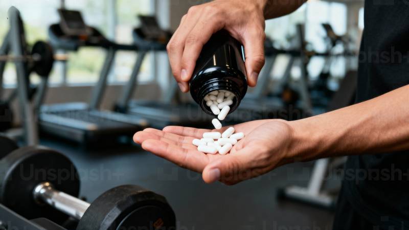 健身补剂服用瞬间图片