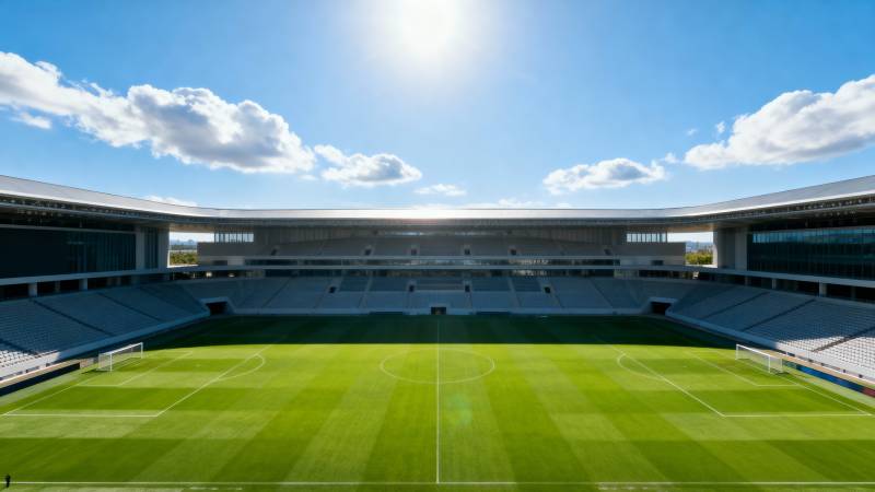 空旷球场阳光明媚图片