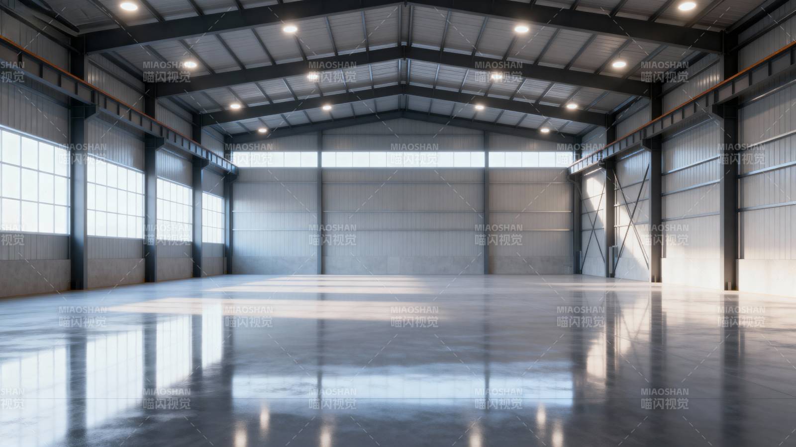 宽敞明亮的工业厂房图片