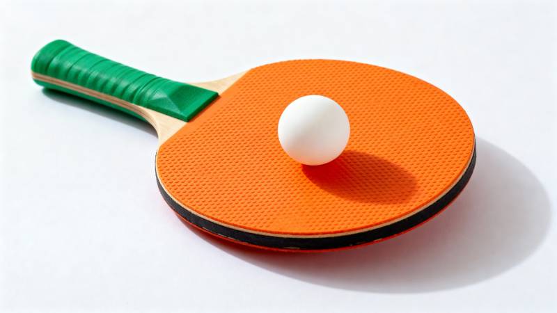 乒乓球拍与球图片