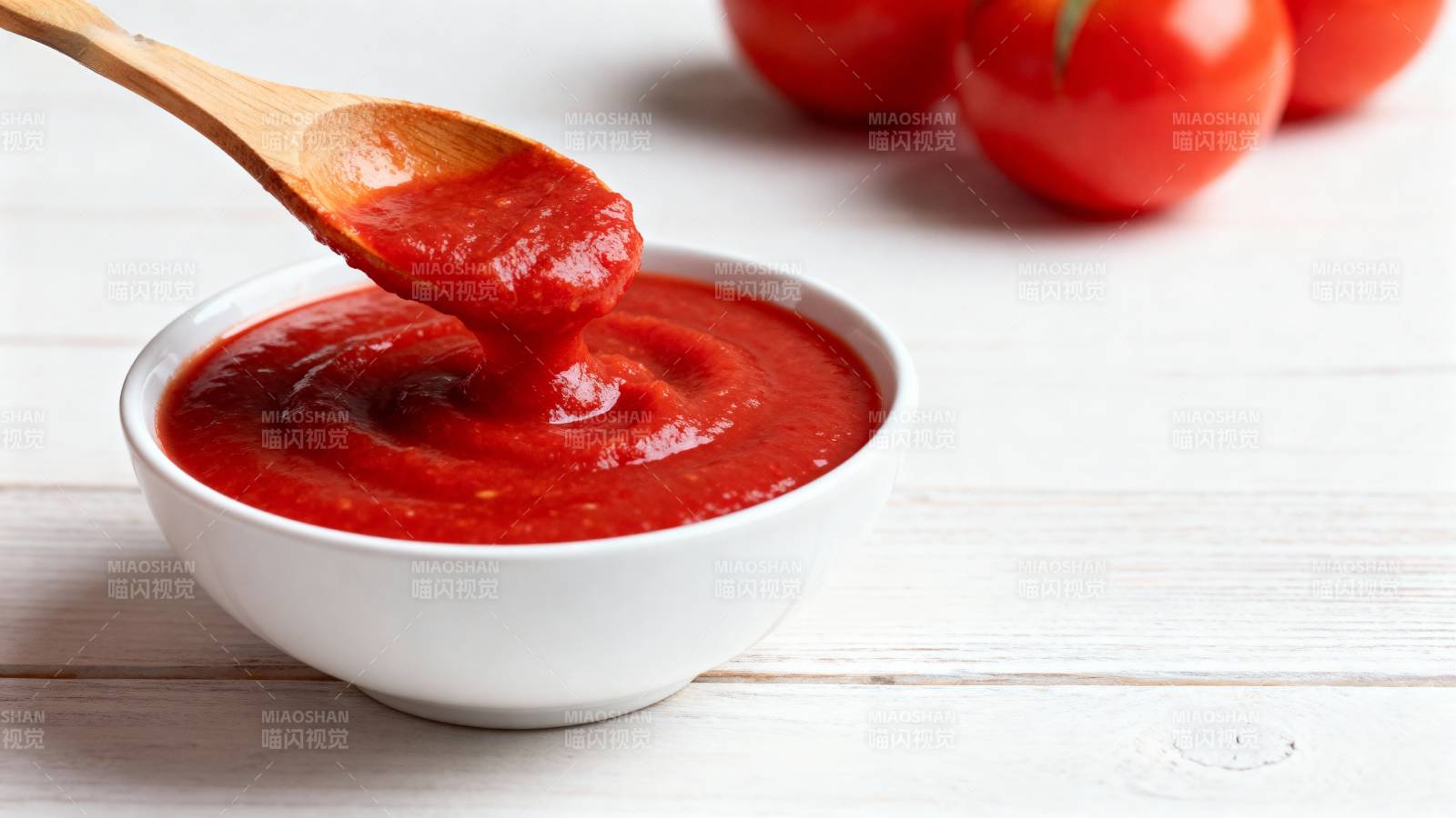 番茄酱特写图片