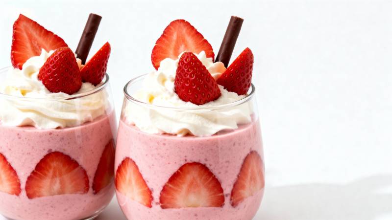 草莓奶昔杯图片