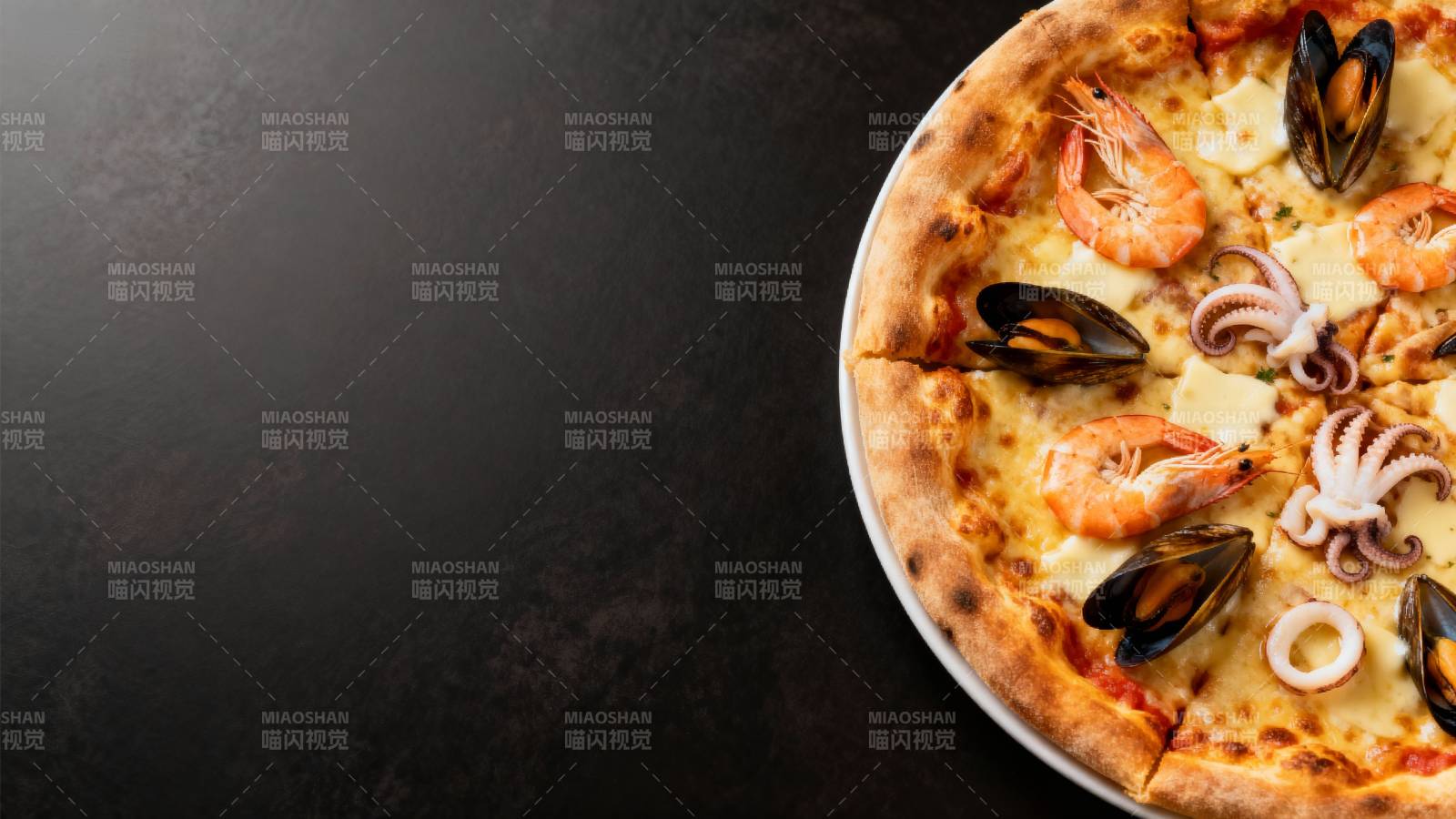 海鲜披萨美味诱人图片