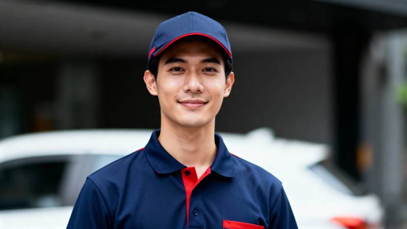 微笑的维修工图片