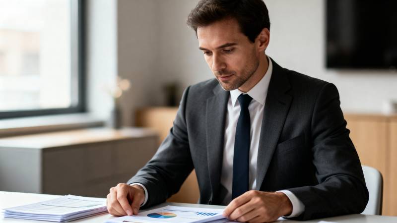 商务人士专注工作图片