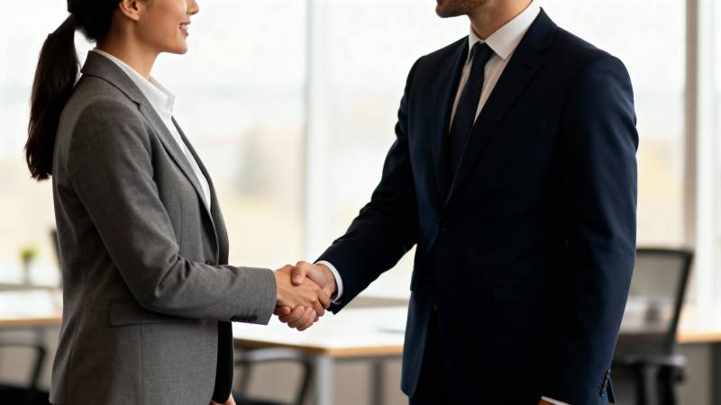 商务握手合作瞬间图片