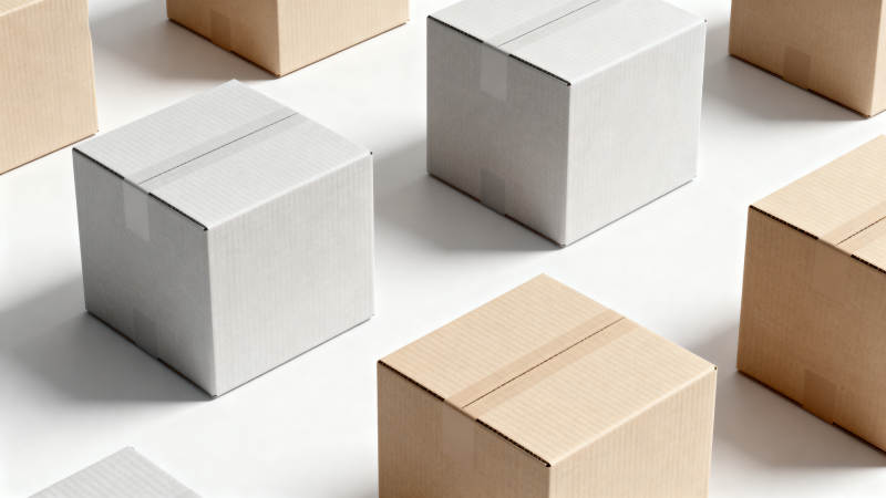 简约纸箱排列图片