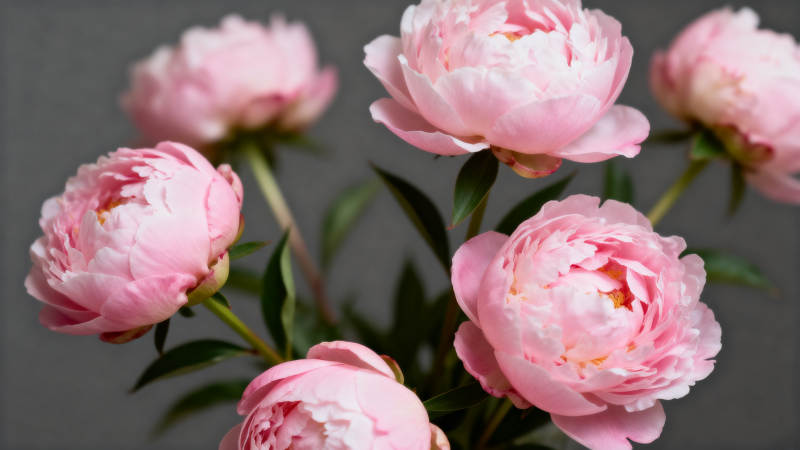 粉嫩牡丹绽放图片