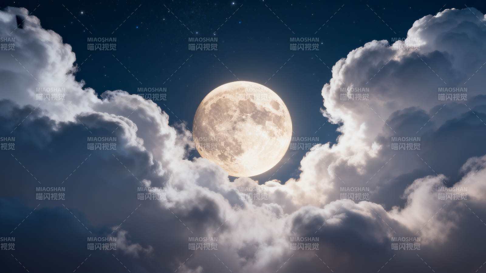 明月照云海图片