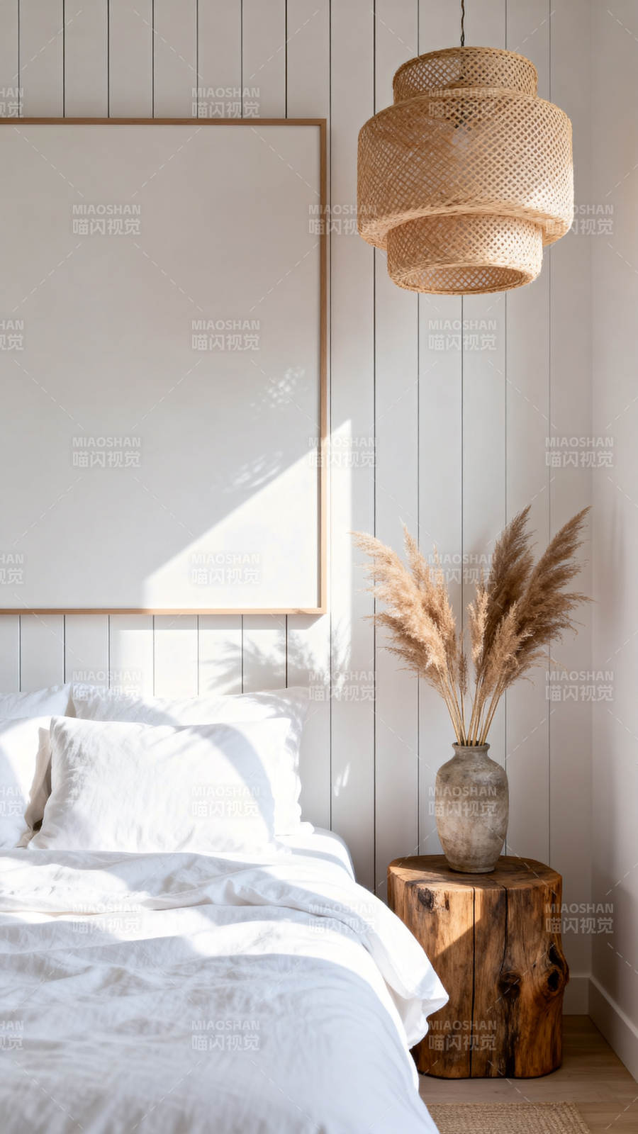 自然风卧室一角图片