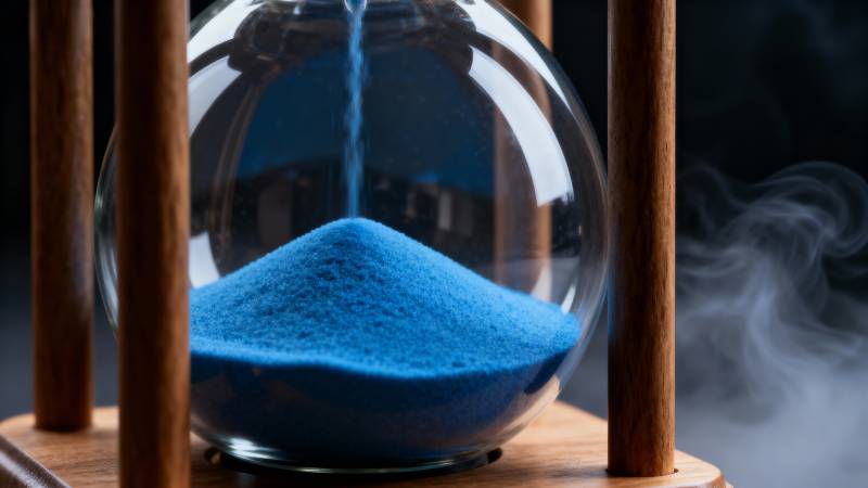 蓝色沙漏时光流逝图片